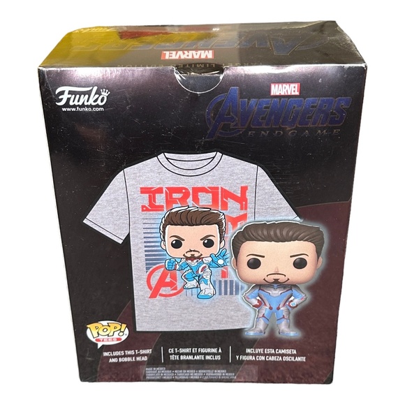Funko Pop! Tees Marvel Avengers Endgame Iron Man Tee Vinyl Set - 2XL - Picture 2 of 2